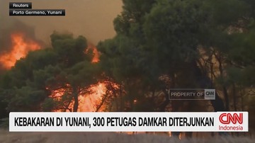VIDEO: Kebakaran di Yunani, 300 Petugas Damkar Diterjunkan