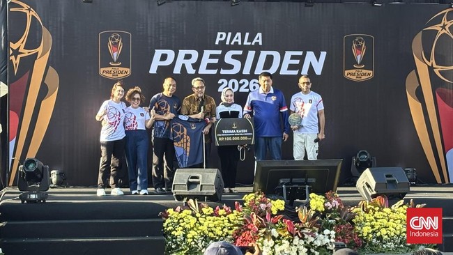 Maruarar Sirait, Piala Presiden. CNNIndonesia/Farid Rahman