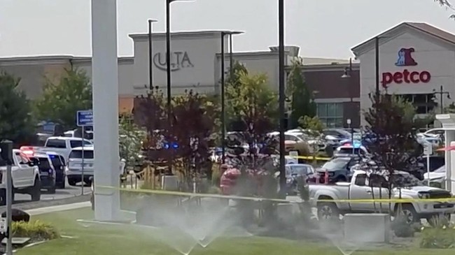 Emergency responders at the site of a fatal shooting incident in Twin Falls, Idaho, U.S., August 1, 2026, in this still image obtained from a video. ABC AFFILIATE KIVI/Handout via REUTERS
