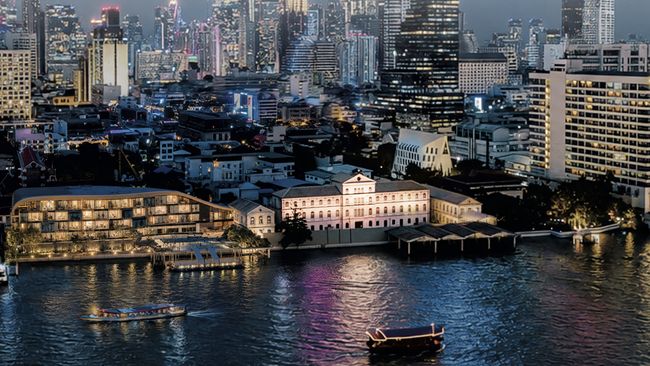 langham yang dibangun di bangunan sejarah tahun 1888 di bangkok