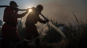 Pemadaman Kebakaran Lahan di Ogan Ilir