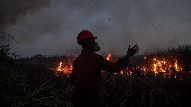 Pemadaman Kebakaran Lahan di Ogan Ilir