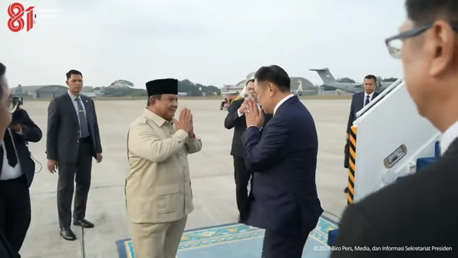 Momen Akrab Prabowo Antar PM Thailand Anutin Pulang Via Bandara Halim