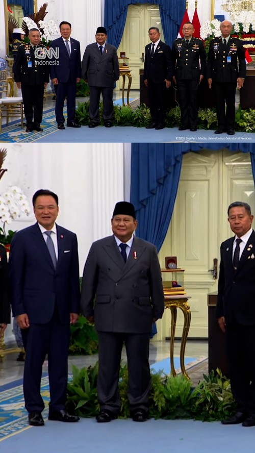 Momen Prabowo Terima Baret Merah & Medali Militer Dari PM Thailand