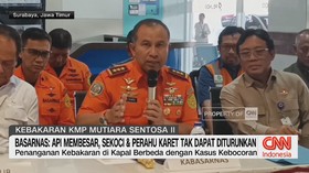 Basarnas: Api Membesar Membuat Sekoci Tak Dapat Diturunkan