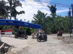 Viral Jembatan Baru Diresmikan Bupati di Deli Serdang Amblas, Begini Faktanya