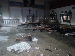 Gereja GMIM Imanuel Kawangkoan Bawah Minsel Kebakaran Diduga gegara Korsleting