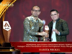 Harita Nickel Diganjar detiktimur Awards Berkat Penguatan SDM Pulau Obi Malut