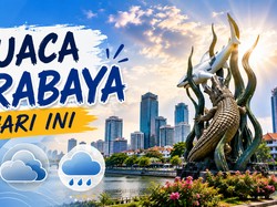 Cuaca Surabaya Hari Ini Berawan, Suhu Maksimal 32 Derajat Celsius