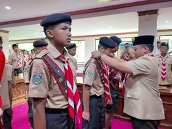 Dikukuhkan Jadi Penggalang Garuda, Puluhan Pramuka Gianyar Ikut Jamnas 2026