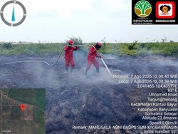 Lahan Cetak Sawah Terbakar, Manggala Agni Upayakan Pemadaman