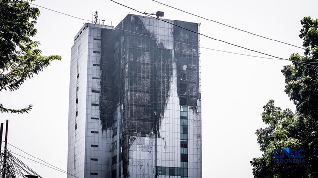 Begini Penampakan Gedung Bapenda DKI Hangus Usai Dilalap Api