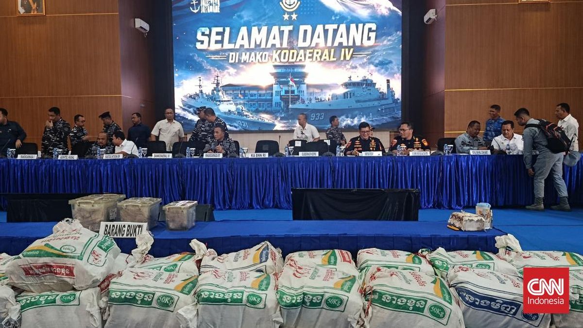 Koarmada RI Gagalkan Penyelundupan 1,3 Ton Narkoba di Perairan Kepri