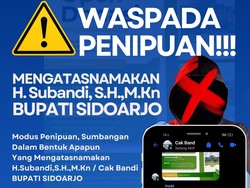 Waspada Penipuan Catut Bupati Sidoarjo, Ini Modusnya