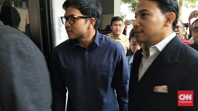 Youtuber Muhammad Jannah alias Bigmo memenuhi panggilan klarifikasi Polda Metro Jaya terkait dugaan promosi liquid vape yang melibatkan anak-anak di Polda Metro Jaya, Senin (10/8).