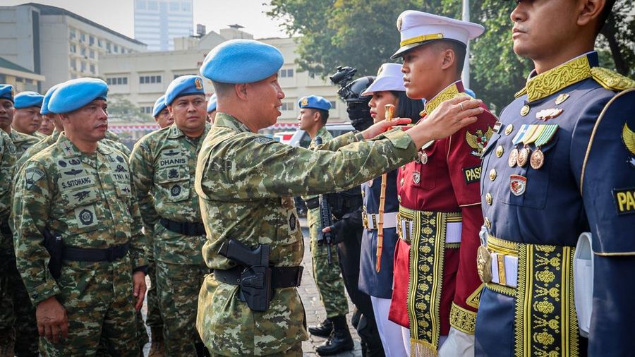 Komandan Pasukan Pengamanan Presiden (Danpaspampres) Mayjen TNI Dr. Edwin Adrian Sumantha memimpin Apel Gelar Kesiapan Pasukan Satuan Tugas Pengamanan (Satgaspam) VVIP di Lapangan Hitam Mako Paspampres, Senin (10/8/2026).