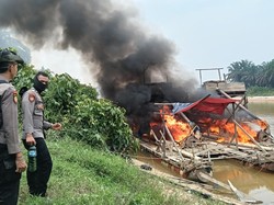Operasi PETI Merah Putih Kuantan: 436 Rakit Dimusnahkan, 15 Tersangka Dijerat