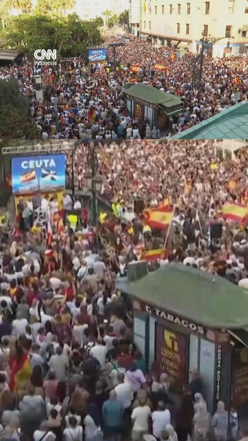 Ratusan Warga di Ceuta Demo Tuntut Solusi Krisis Migrasi