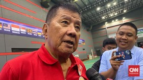 Rudy Hartono, legenda badminton  Indonesia. (CNN Indonesia/Muhammad Ikhwanuddin)