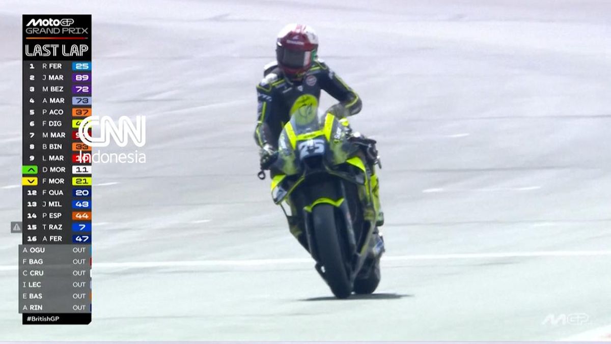 Raul Fernandez Menang, Aprilia Kuasai Podium MotoGP Inggris