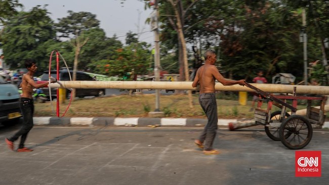 Bambu dan Batang Pinang Mulai Diburu Jelang Agustusan