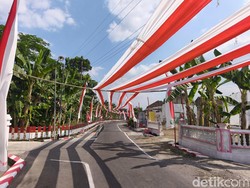 Keren! Bendera Merah Putih Sepanjang 1,1 Km Hiasi Dukuh Jetis Sukoharjo