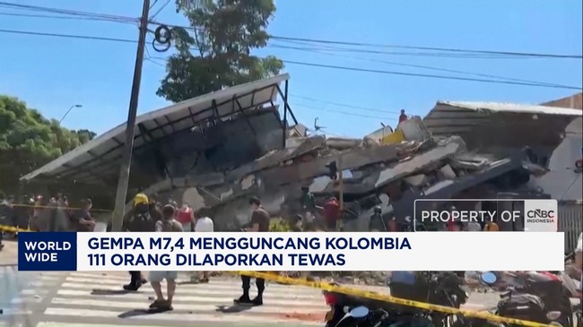 Video: Gempa M7,4 Mengguncang Kolombia, 111 Orang Tewas