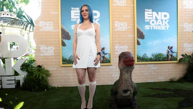 Cast member Maisy Stella attends the world premiere for the film 'The End of Oak Street' in Los Angeles, California, U.S., August 9, 2026. REUTERS/Mario Anzuoni