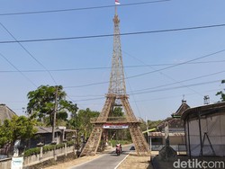 Keren! Ada Menara Eiffel dari Bambu di Desa Serut Sukoharjo