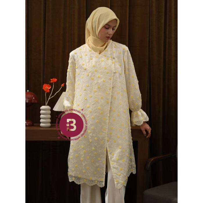 Liyana Tunik Brokat (Kuning)