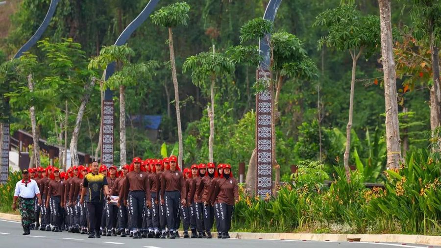 Pasukan Pengibar Bendera Nusantara tengah mempersiapkan diri untuk menyambut Hari Ulang Tahun (HUT) ke-81 Republik Indonesia.