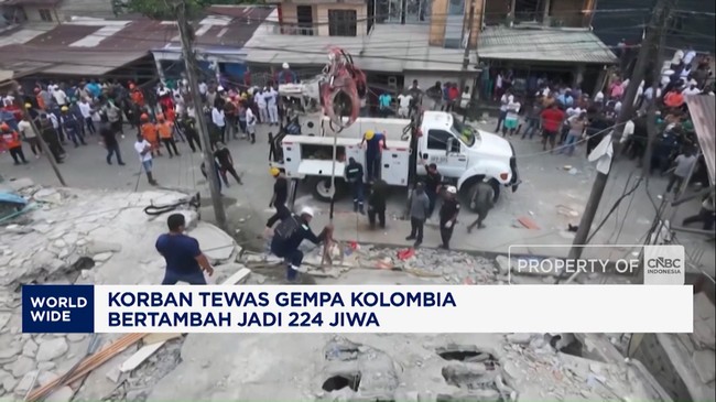 Update Gempa M 7,4 Kolombia, 224 Orang Tewas