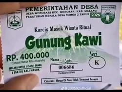Heboh Foto Karcis Gunung Kawi Rp 400 Ribu Beredar di Medsos, Ini Faktanya