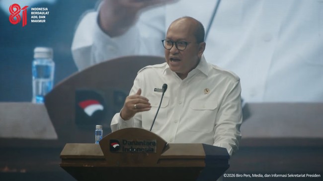 Rosan Roeslani di acara peluncuran Motor Listrik Nasional Beserta Ekosistem Pendukung, Bekasi, (13/8).