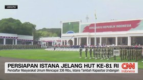 Persiapan Istana Jelang HUT Ke-81 RI