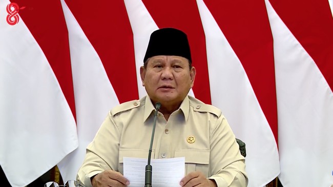 Presiden Prabowo Resmikan 3.395 Jembatan TNI Polri dan 3.000 Sumber Air Bersih TNI AD, Istana Merdeka
