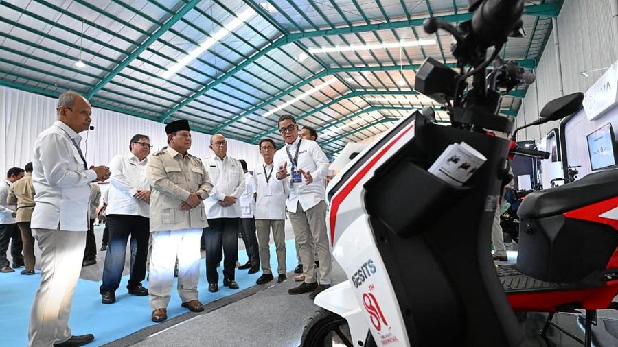Presiden Prabowo Subianto saat aktivitas pluncuran Motor Listrik Nasional (Molinas) pada Kamis (13/8/2026). (Dok. Sekretariat Presiden)