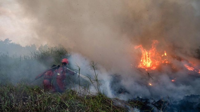 Pemadaman Kebakaran Lahan di Ogan Ilir