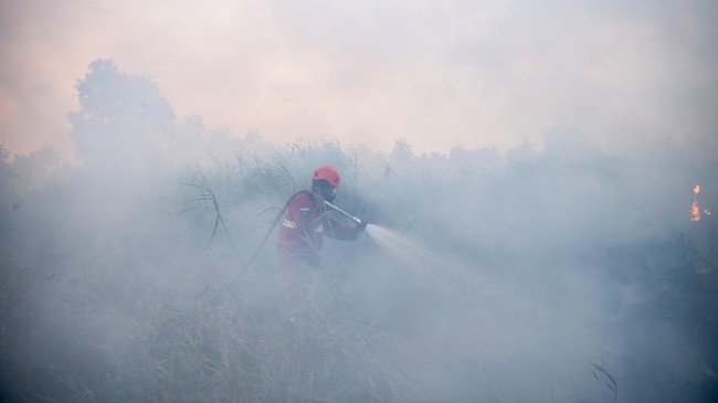 Pemadaman Kebakaran Lahan di Ogan Ilir