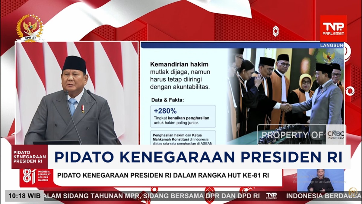 Video: Prabowo Puji Kinerja MPR, DPR, MA - Ungkap Kenaikan Gaji Hakim