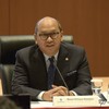 Kepala Badan Pengelola Investasi Daya Anagata Nusantara Rosan Perkasa Roeslani memberi pemaparan saat Konferensi pers terkait RAPBN & Nota Keuangan Tahun Anggaran 2027