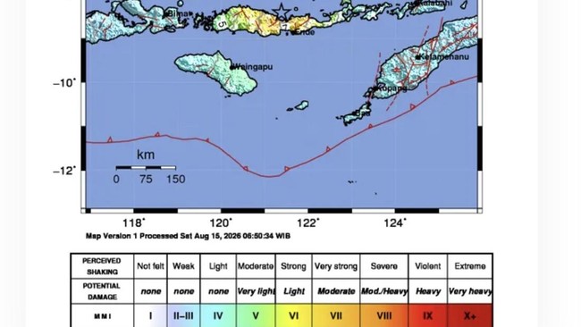 Gempa M 7 Guncang NTT, Picu Tsunami