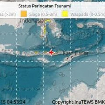 Gempa M7 Guncang NTT, BMKG Update Peringatan Dini Tsunami