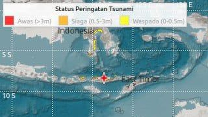 Gempa M7 Guncang NTT, BMKG Update Peringatan Dini Tsunami
