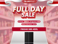 Diskon Besar-besaran Kulkas side by side 480L di Transmart Full Day Sale