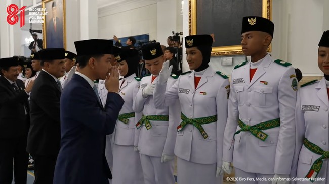 Upacara Pengukuhan Paskibraka Tingkat Pusat 2026, Istana Negara, 15 Agustus 2026.