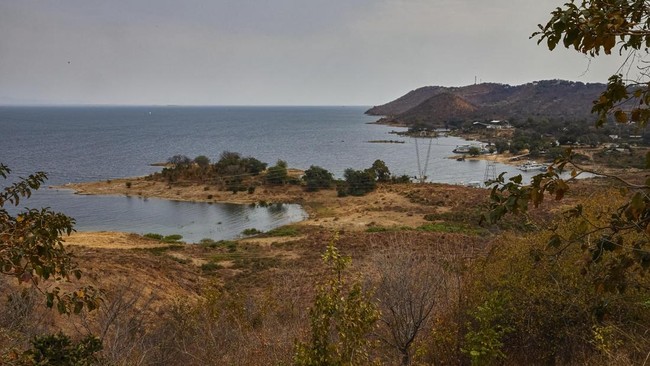 A general view of Lake Kariba moments after a memorial service was held for victims of the capsized Rural Infruastructure Development Agency (RIDA) passenger ferry at Nyamhunga Stadium in Kariba, on August 13, 2026. A government passenger ferry capsi