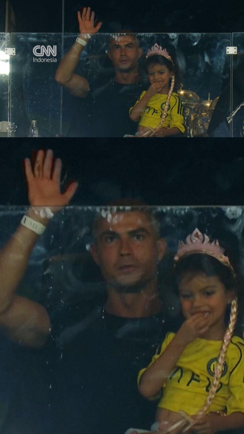 Ronaldo Absen Bela Al Nassr vs Al Fateh, Nonton Bareng Istri-Anak di Tribun