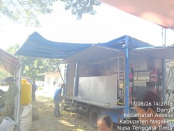 Dapur Umum Kemensos Beroperasi di Nagekeo, Siapkan Ribuan Porsi Makanan