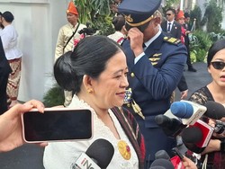 Puan Hadiri HUT ke-81 RI di Istana, Pakai Kebaya Modern dan Kain NTT